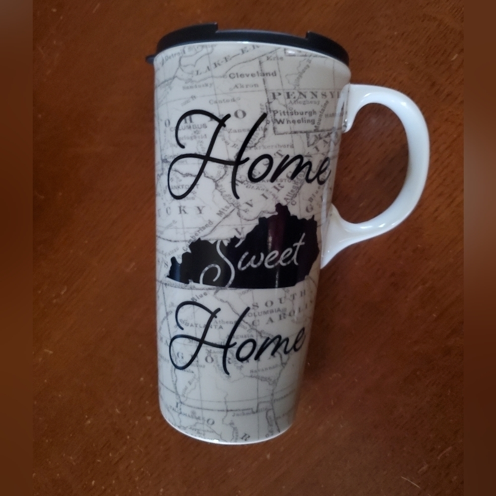 Cypress Home Large Coffee Mug W/Lid. Home Sweet Home (Kentucky) - Picture 2 of 7